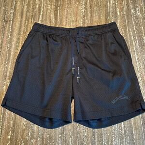 Municipal Mesh Workout Gym Lounge 6” Shorts Drawstring Black Men’s Size M